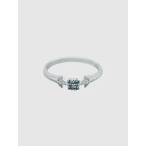 Square leaf miss ring(green tourmaline)