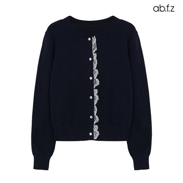 ab.f.z 라운드넥 레이스 디테일 가디건 (AFZ1MY32A)