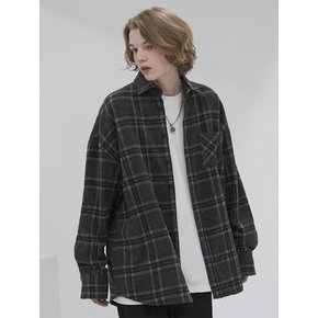 프레드릭 오버핏 울 체크 셔츠