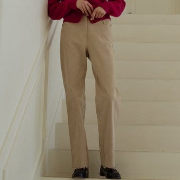 틸아이다이 Gold button point corduroy pants_beige