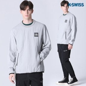 [케이스위스(K-SWISS)] 헤리티지 사각 로고 퀼팅 지퍼 맨투맨