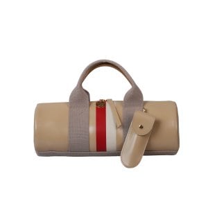 프라이데이러브 와인 칠러 원통 백   COTE BAG -  BEIGE with cream and red stripe 캐쥬얼 백