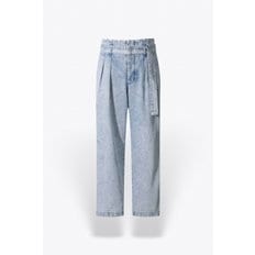 [여주점] [이로] 남성 벨티드 투턱 DENIM 팬츠 IQPDM23706BUL