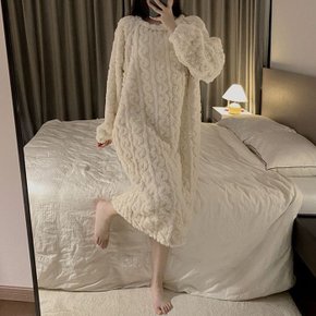 양이 극세사 파자마 수면 원피스 잠옷_S4471