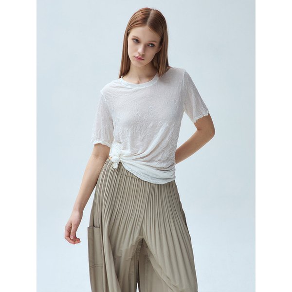 크리즈 플리츠 반소매 티셔츠_2colors