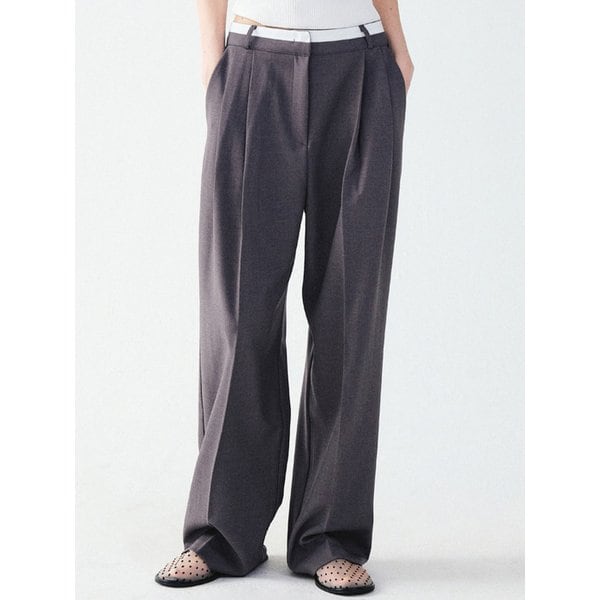 [서예지,문가영 착장] DOUBLE WAISTBAND SLACKS_2 COLOR