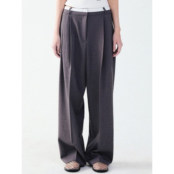 [서예지,문가영 착장] DOUBLE WAISTBAND SLACKS_2 COLOR