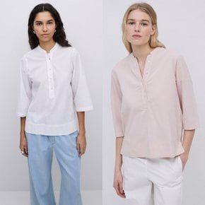 Organic Mao Collar Top 2 Colors