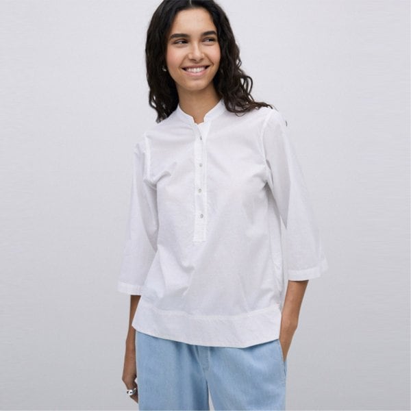 Organic Mao Collar Top 2 Colors