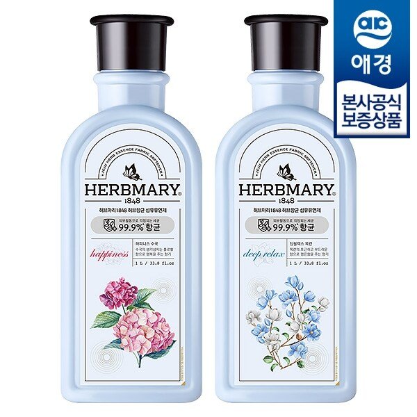 허브마리 허브항균 섬유유연제 1L x2개