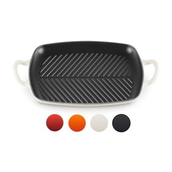  [Le Creuset] 르크루제 주철 직사각형 홈이있는 그릴 오븐용 플레이트 30cm