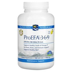 [해외직구] Nordic Naturals 노르딕내추럴 프로 EPA 3-6-9 1000mg 레몬맛 180소프트겔