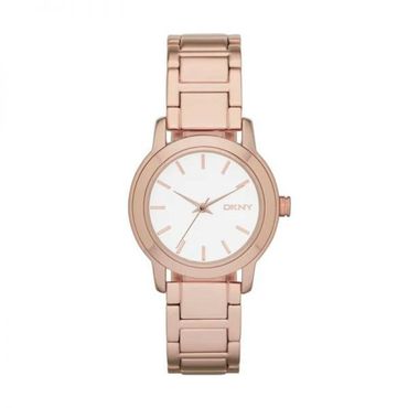 DKNY 4667831 DKNY Womens Tompkins Three Hand, Rose Gold-Tone Alloy Watch