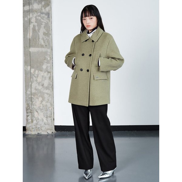 Double Pea Coat  Khaki (KE5X30M15H)