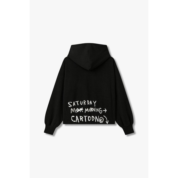 [BASQUIAT] 리브드 후드 티셔츠 7114440182199