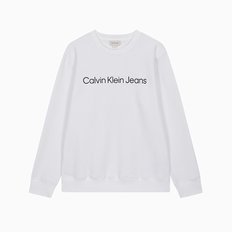남성 레귤러핏 인스티튜셔널 로고 기모 스웻셔츠(J326967)
