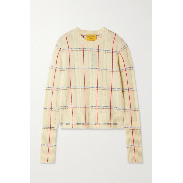 게스트인레지던스 셔런 체크 캐시미어 스웨터 46376663162950313