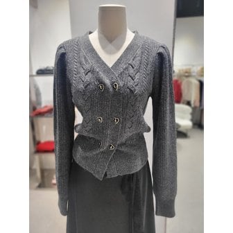 에고이스트 [여주점] 더블 버튼 꽈배기 니트가디건 ER4OKG53