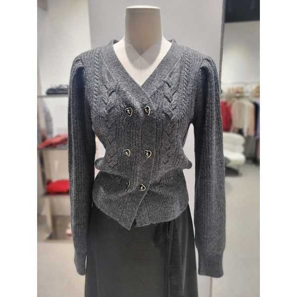 [여주점] 더블 버튼 꽈배기 니트가디건 ER4OKG53