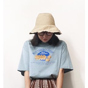 일러스트 오버핏 반팔 라운드티셔츠n608
