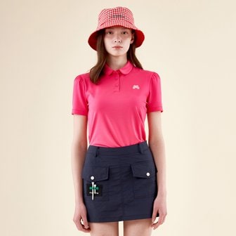 MARTINE GOLF [정상가 198000원]여성 베이직 피케 반팔 티셔츠 D핑크 (Q0C120174)