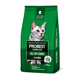 프로베스트 캣 전연령 헤어볼 15kg 그린