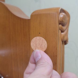 오너클랜 구멍 흠집 보수 못자국 스티커 나무 무늬 중간갈색 목