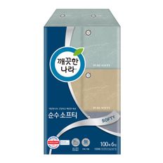 깨끗한나라 먼지적은 미용티슈(100매X6입)