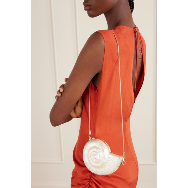 심카이 마리온 쉘 아크릴 클러치 크림 46376663163029594