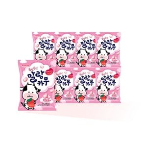 롯데제과 말랑카우 딸기우유맛 158g (대용량) x 8개[무료배송]