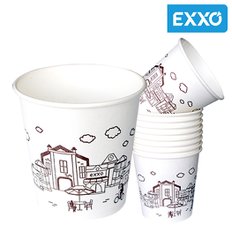 엑소 국내산 무형광천연펄프 엑소종이컵 1000개