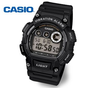 [정품] CASIO 카시오 진동알람 10년전지 군인시계 W-735H-1AV