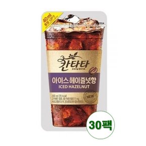 칸타타 아이스 헤이즐넛향 파우치 커피 230ml x 30개