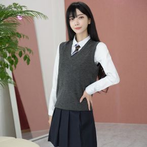 교복몰 프리미엄 프리미엄 울조끼  그레이  교복_P351844511