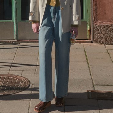 노운베러 Modern straight fit denim pants KNFW01PT01_Blue