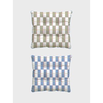 러움 포레스트체크 먼지없는 알러지케어 쿠션 방석 스트랩 푹신한 양면 등받이 반려동물 2size