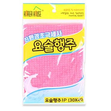 제이큐 극세사 요술행주 1P 30x40 핑크 X ( 4매입 )