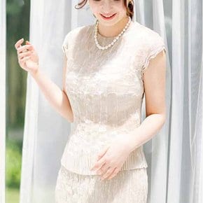 가는주름 얇은 민소매 블라우스/451-141