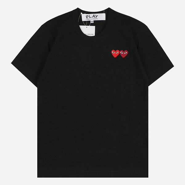 [시흥점] 5F AX T226 051 1 더블 하트 티셔츠 블랙