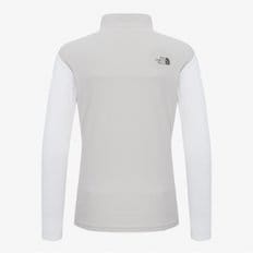 [노스페이스 공식] NT7LR33A 여성 아이스데이 긴팔 집티_ICE GRAY