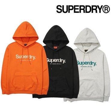 SUPERDRY 세미오버핏 코어 빅로고 후드티(SDUHOYO03)