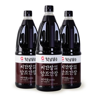  청정원 햇살담은 씨간장 숙성 양조간장 1.7L x3개