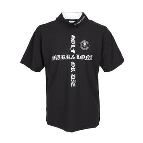 골프웨어 남성 모크넥 반팔티셔츠 MLM 6A AA07 BLACK
