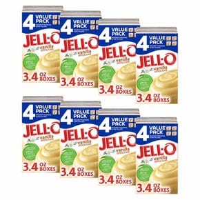 JELL-O 젤로 바닐라 푸딩 믹스 Vanilla Instant Pudding Mix 4개입 384g X 8팩