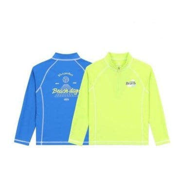 네파키즈 25SS  KL33001 스윔클럽 래시가드 하프집업