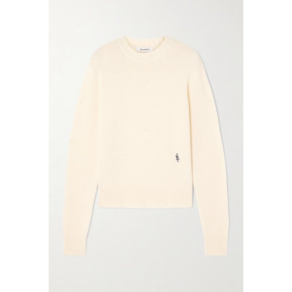 크롭 자수 캐시미어 울 블렌드 스웨터 46376663162977233