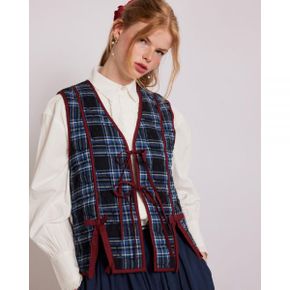 5019832 Damson Madder Alva Bow Gilet - Navy