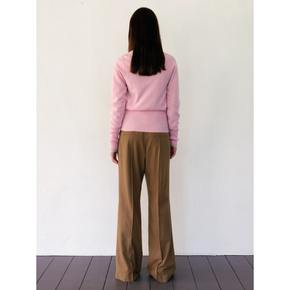 Wool Blended Bootcut Long Pants  Light Brown (WE3921T63B)