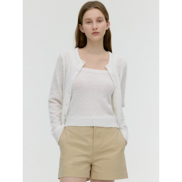 [리퍼브][5color] 테일 라운드 크롭 니트 가디건