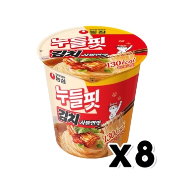  농심 누들핏 김치사발면맛 소컵 37.5g x 8개